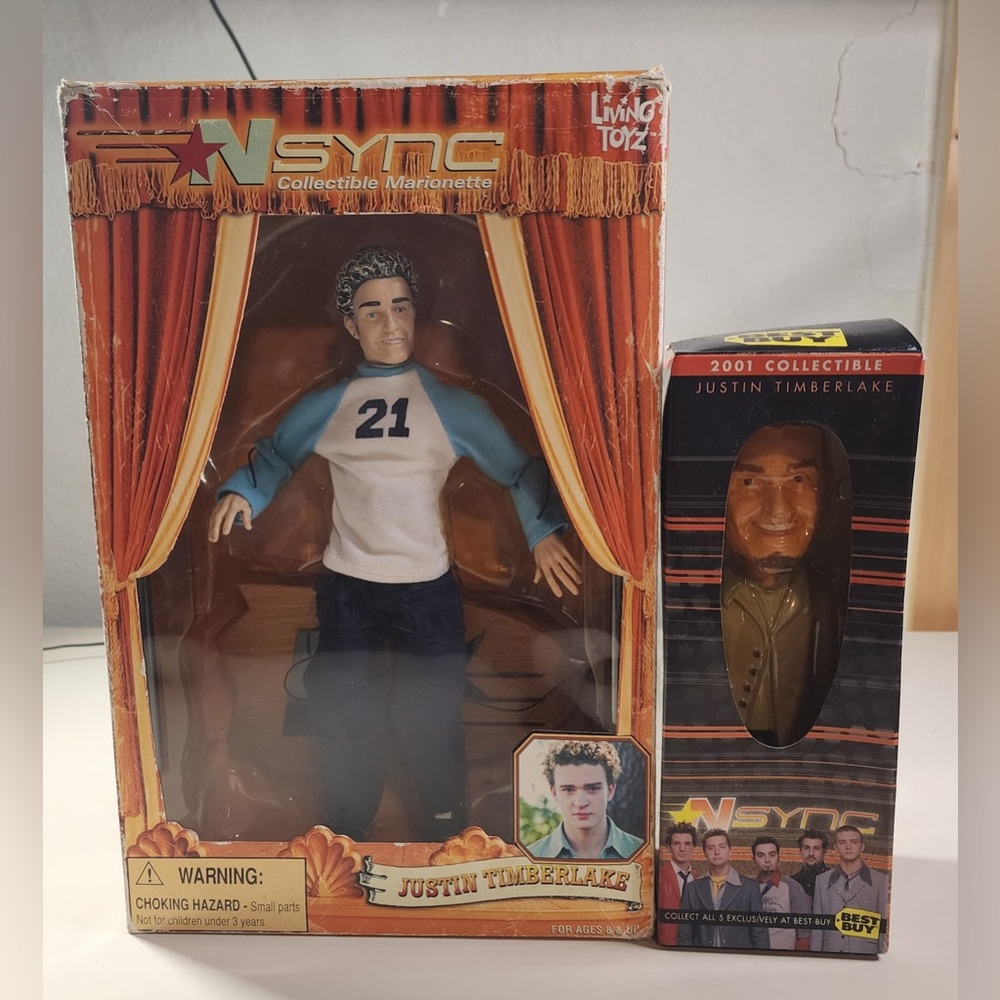 Collectible NSYNC Justin Timberlake  Marionette With BestBuy Bobblehead